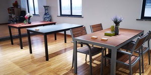 156x80cm Alumbre. Mesa de comedor grande de madera para jardín - Product Image 3