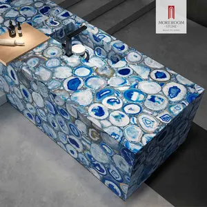 Artificial Stone Sintered Stone Table Blue Agate Natural Stone Price