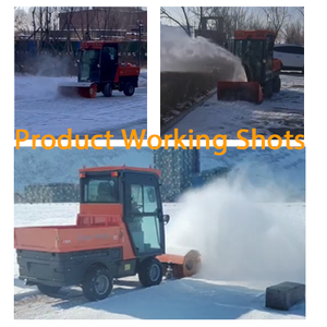 ס 'ידית כפולה אלומיניום שלג חפירה גדולה שלג חתוכה להב 4 גלגלים - Product Image 4