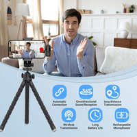 Promotion Microphone-Cravate Sans Fil Portable K15 Mini 2.4G Rechargeable 3-en-1 pour Vidéos et Vlogs