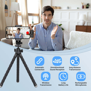 <span class=keywords><strong>ไม</strong></span>โครโฟนไร้สายแบบพกพา K15 Mini Lavalier รุ่นโปรโมชั่น 2.4G ชาร์จได้ <span class=keywords><strong>ไม</strong></span><span class=keywords><strong>ค์</strong></span>หนีบปกเสื้อ 3 in 1 สำหรับวิดีโอ Vlog - Product Image 3