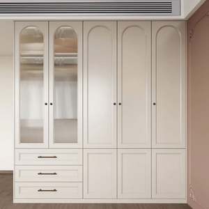 Modern Style Wooden Clothes Cabinet SNLFEIER Model 0005 Panel Design Commercial Furniture Hotel Mall Home Office Supermarket - Product Image 4