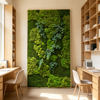Décoration murale carrée personnalisée en mousse stabilisée avec éclairage LED, cadre en mousse naturelle pour hall d'entreprise et spa, décoration de la Saint-Valentin