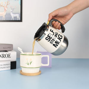 Tasse à agitation automatique rechargeable-Tasse en acier inoxydable à mélange automatique électrique magnétique pour le bureau/la cuisine/le voyage/le café à la maison - Product Image 4