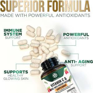 Ekstra güç C vitamini ve gül kalça bağışıklık ve kalp sağlığı desteği için güçlü diyet takviyesi çiğneme C vitamini Tablet - Product Image 5