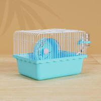 Kandang Hamster, Kandang Gerbil 2 Tingkat Luas dengan Roda Latihan, Rumah, Perosotan, Habitat Hewan Kecil Portabel untuk Hamster Suriah