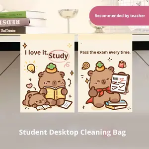 Jinyanyouxuan 3362 2025 Nuevo Modelo de Bolsa de Basura Adhesiva para Escritorio con Diseño de Capibara, Material de PE, Boca Plana y Gruesa, para Coche - Product Image 1