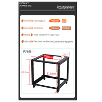 Rack de serveur 12U avec porte pivotante-Rack mural 12U pour équipement informatique de 19 pouces Support mural réseau à cadre ouvert