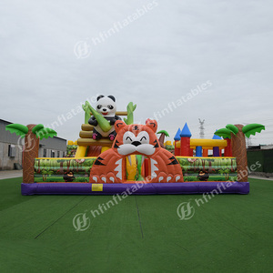 Les enfants commerciaux en plein air jouent au jeu combo videur sautant château <span class=keywords><strong>gonflable</strong></span> panda géant <span class=keywords><strong>gonflable</strong></span> bo - Product Image 4