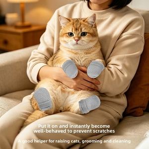 Bottes de pluie pour animaux de compagnie en maille respirante, résistantes à l'usure, élastiques, pour toutes les saisons, avec semelles antidérapantes pour chats et chiens - Product Image 3