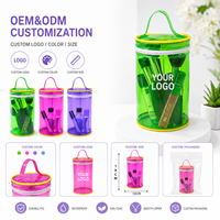 Vente en gros Boîte d'emballage en PVC Boîte cylindrique Boîtes cadeaux en tube transparent en PVC cylindrique Emballage en tube rond en PVC pour bouffée cosmétique