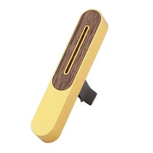 Désodorisant de voiture au design personnalisé de luxe Aromathérapie Moitié alliage d'aluminium Moitié bois Parfums différents Ventilation en vrac Voitures parfumées - Product Image 1