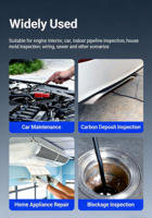 Endoscope industriel articulé 1080P, diamètre 6,2 mm/6,5 mm, sonde articulée à 4 voies, angle d'articulation de 120°, écran LCD IPS de 4,3 pouces