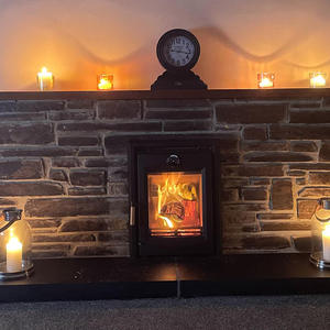 Estufa <span class=keywords><strong>de</strong></span> leña <span class=keywords><strong>de</strong></span> doble <span class=keywords><strong>puerta</strong></span> para interior, estufa <span class=keywords><strong>de</strong></span> hierro fundido <span class=keywords><strong>con</strong></span> horno para quemar madera - Product Image 2