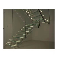 Système d'escalier flottant, escalier à cadre en acier dissimulé pour projets de construction intérieure