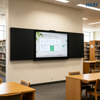 Papan Tulis Digital HRAY 86 Inci Android 13 dengan Speaker Ganda 15W Peredam Kebisingan untuk Pengajaran Harian di Sekolah, OEM ODM Logo Kustom