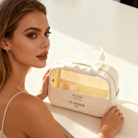 PVC Transparent étui à cosmétiques fermeture à glissière Portable étanche à main lavage stockage voyage clair maquillage sac soins de la peau