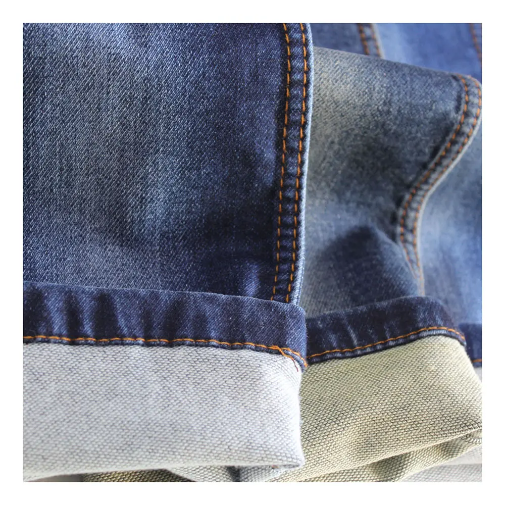 Sahte örgü kot kumaşı 11 oz yıkamadan önce 370gsm sıcak örme denim