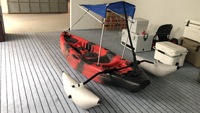 Stabilisateur gonflable durable pour kayak et canoë, stabilisateur pliable en HDPE pour 1 personne, lacs et rivières, kit d'amélioration de l'équilibre