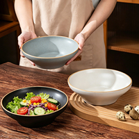 Vaisselle de mariage nordique personnalisée OEM, bols à riz mats émaillés de couleur unie, bols à ramen, bols à plats froids pour restaurant, bols en céramique
