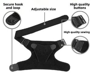 สายรัดพยุงไหล่สำหรับออกกำลังกาย ผ้าฝ้ายคุณภาพสูง แบบยูนิเซ็กซ์ ป้องกันการบาดเจ็บ รองรับน้ำหนัก  ผลิตจากวัสดุเป็นมิตรต่อสิ่งแวดล้อม เนื้อผ้านุ่ม สีดำ ไซส์เดียว OHOCO - Product Image 3
