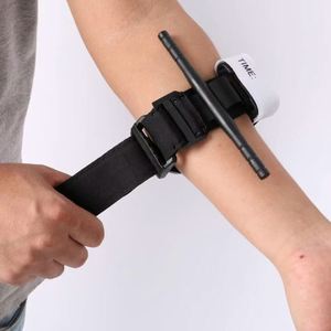 Correa de Torniquete Negra YUSNE Resistente al Calor para Exteriores, Ajustable con Gancho y Bucle, Modelo OAJS9698, Adhesivo Fuerte de una Sola Cara - Product Image 1