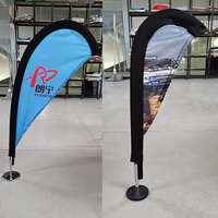 Drapeaux à plumes personnalisés à double face imprimés sur mesure pour les événements promotionnels et la publicité sur comptoir