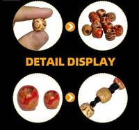 Perles en bois Fujia en gros pour tresses, motif rétro, trous légers de 6 mm/8 mm, accessoires d'extension capillaire