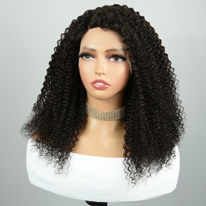 Perruque Bob Crépus Bouclés Cheveux Humains Bruts <span class=keywords><strong>13x4x1</strong></span> Dentelle Couleur Naturelle <span class=keywords><strong>13x4x1</strong></span> Perruques Bob Crépus Bouclés Cheveux Humains Vierges Prêts à Expédier - Product Image 4