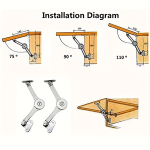 Système de levage d'armoire en alliage de zinc SSR Support de porte Support de couvercle avec charnière - Product Image 6