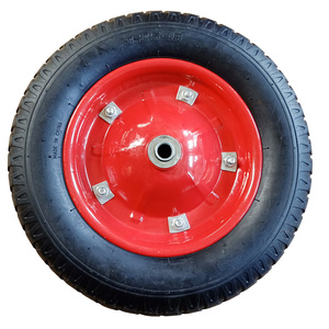 4.00-6 Wheelbarrow Tire, 13" Rubber Pneumatic <b>Wheel</b>, 5/8" Bearing with Extra 3/4" Bearing, 1.75"- 6" Centered Hub - Product Image 4