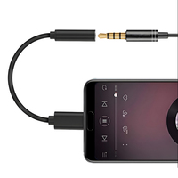 3,5mm auf Typ-C Adapter Buchse auf Typ-C AUX Audio DAC Chip Kopfhörerkabel Klinkenstecker auf USB-C Stecker 12cm Länge