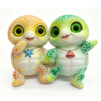 Aimant de réfrigérateur tortue de mer en résine fait main, personnalisé, mignon, style dessin animé, souvenir de plage, vente en gros