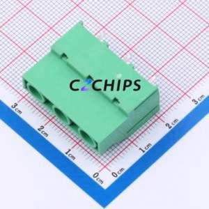 MX950T-9.5-03P-GN01-Cu-PS-A Screw Terminal Block Through hole Component (THT),P=9.5mm Connector 1x3P 9.5mm Green Through Hole - Product Image 2
