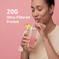 400g OEM Protéine de Lactosérum Isolat Faible en Glucides Personnalisée Saveur Punch Tropical 20g de Protéines par Portion Nutrition Sportive Quotidienne