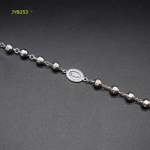 JYB253 braccialetto <span class=keywords><strong>rosario</strong></span> vergine maria in <span class=keywords><strong>argento</strong></span> sterling S925 di alta qualità all'ingrosso <span class=keywords><strong>bracciale</strong></span> <span class=keywords><strong>rosario</strong></span> vergine maria in <span class=keywords><strong>argento</strong></span> Sterling 925 - Product Image 4