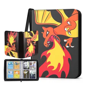 Wholesale 4 9 Pockets Toploader Sword Shield Charizard Pikachu Pocket Holder Portfolio Binder Trading Card Album Folder