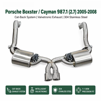 Sistem Knalpot Valvetronic Catback untuk Porsche Boxster Cayman 987.1 2.7 2005-2008 SS304 Pipa Tuning Performa Tinggi Upgrade Muffler