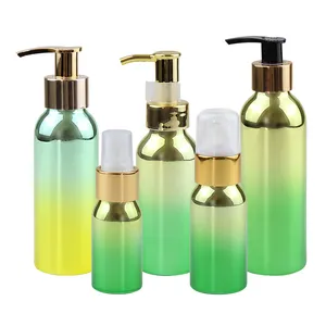 Frasco de alumínio revestido com UV para cosméticos, frasco de perfume em spray galvanizado personalizado de 500ml