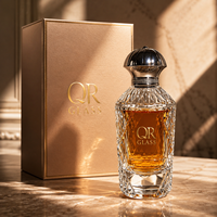 Flacons de parfum carrés transparents givrés de 100 ml avec bouchon magnétique personnalisé de luxe, avec vaporisateurs et boîtes d'emballage