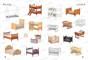 <span class=keywords><strong>Accessoires</strong></span> de décoration <span class=keywords><strong>pour</strong></span> maison de poupée Poupées à l'échelle 1:12 Lit simple Lits <span class=keywords><strong>miniatures</strong></span> en bois Chambre d'enfant - Product Image 4