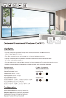 Ventanas Abatibles Deioux con Acabado Glaseado, Aprobadas por Florida, con Sistema de Rotura de Puente Térmico, de Aluminio, Diseño Gráfico