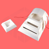 Maßgefertigte Pyramidenförmige Deckelbox aus Lebensmittelqualität-Papier für Catering-Verpackungen, Servierplatten, Brot, Desserts, Snacks und Takeaway
