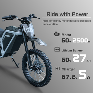 2025 más nuevo 60V 2500 W aleación de aluminio rendimiento suciedad todo terreno bicicleta de montaña eléctrica - Product Image 2