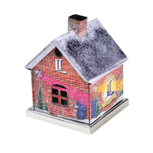 Custom small mini little house shop house shaped design collectables candy tin box lovely tin box