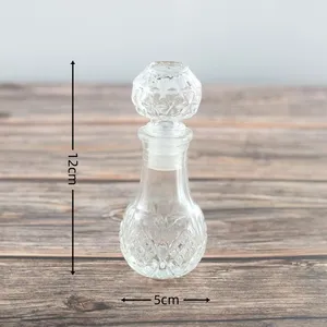 1.7Floz Herbruikbare Lege Geest Karaf Met Glazen Stop Mini Wijn Decanter Hete Saus Decanter Voor Bruiloften En Feesten