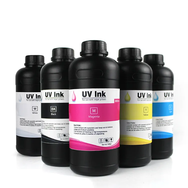 Fabricante de tinta uv led impressora lisa, tinta uv para epson 1390 ninja impressora
