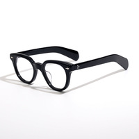 Montures de lunettes en acétate spécialisées vintage unisexe Montures optiques rondes rétro classiques Lunettes à la mode pour tous les âges