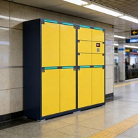 Casier de stockage de bagages intelligent en libre-service XinJu avec système de paiement par carte de crédit et code QR pour aéroport, gare, centre commercial