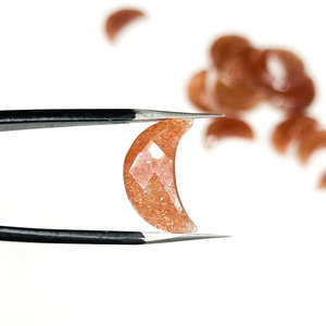 Sunstone Hand Carved Crescent <b>Moon</b> Carved Gemstone Beads 15mm Natural Faceted Gemstone Handmade <b>Moon</b> Shape Charm for Jewelry - Product Image 2